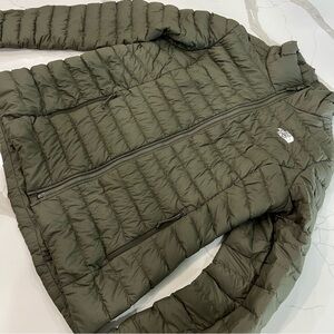 The North Face Olive Green Lightweight Quilted Puffer Jacket
